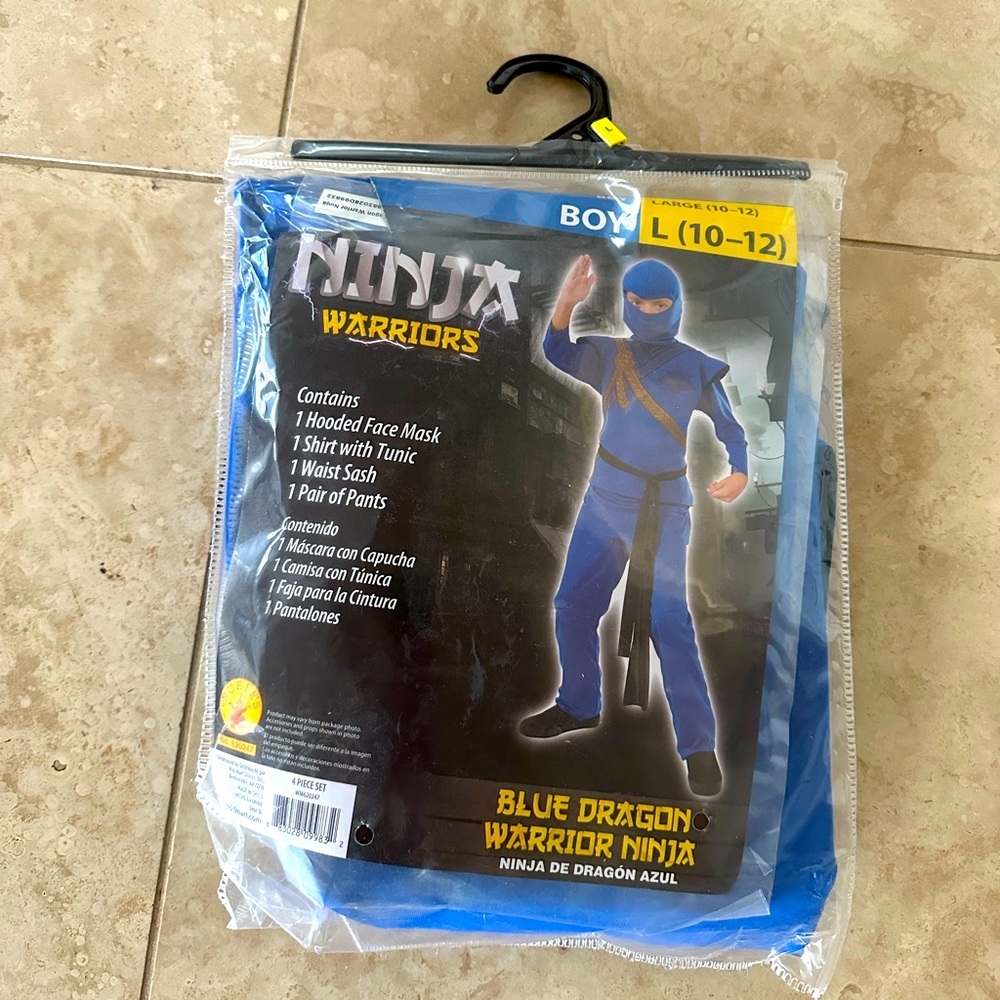Boys Costume Ninja Warriors size L 10/12